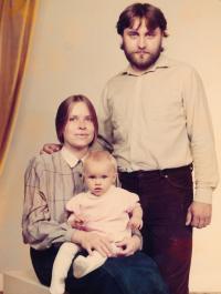 Miroslav and Eva with their daughter Anežka.