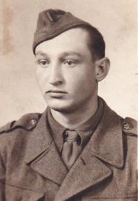 1946 - Matěj Komosný as a soldier in Slavičín