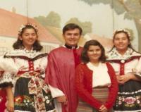 1978 - Peter Esterka between compatriots at one of the moravian days