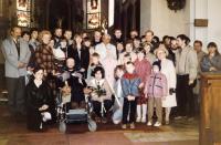 Horníček Jan - křest 1989, vlevo rodina Julka Vargy