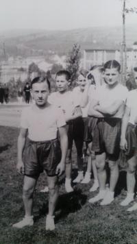 Bedřich with his classmates