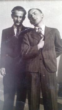 Bedřich Zedníček s kamarádem Jirkou ve Zlíně