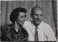 Jan Lorenz s manželkou - 50. léta