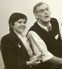 1996 - Marie with Dennis Meadows at a workshop on sustainability in Prague