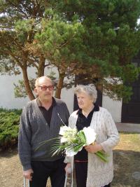 Josefa Šánová s manželem, diamantová svatba, 2006