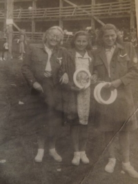 Jiřina Navarová na posledním všesokolském sletu, 1948