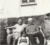 With his father and daughter during vacation in Valeč, 1979