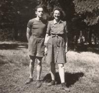 Max Lieben a Eva Fürstová. 1947