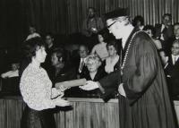 Graduation ceremony in Prague, 1972