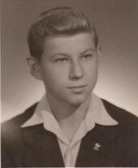 Václav Hušák, když mu bylo 14 let