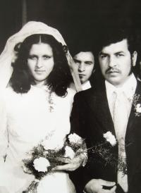 Štefan Tišer jako svědek na svatbě svého bratra