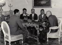 M. Tadian (first from the left) with president Beneš