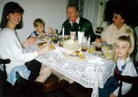 Jan Hudousek s rodinou