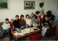 Jan Hudousek with family, 1998