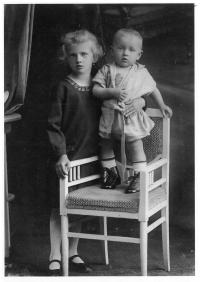Jan Hudousek with his sister Marie