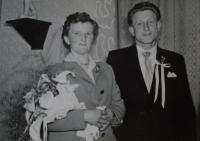 Bohuslav Vlasák - wedding with Jaroslava Kuklíková in 1962