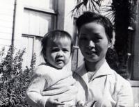 wife Nhung with dother 1964