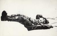 Jiří Nevyhoštěný při seskoku