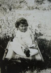 Little Charlotte already knows how to sit