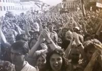 Demonstrarion at the SNP square in Banska Bystrica, November 1989
