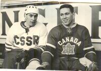 J. M. (on the left) in the Czechoslovak team jersey