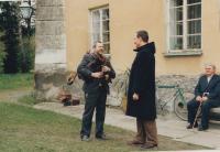 Hraběšín 1991 Karel Schwarzenberg uprostřed