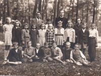 Josef Vacík jako farář a učitel náboženství v páté třídě