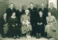 Svatba Rudolfa Kadeřábka s Vlastnou Zlesákovou v roce 1950