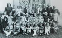 In the kindergarten in Roznov. Witness third from left bottom row