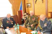 At the Ministry of Defence, from the left: first lieutenant in retirement Vladimír Winter, colonel  in retirement Václav Přibyl, colonel in retirement Pavel Vranský (2014)