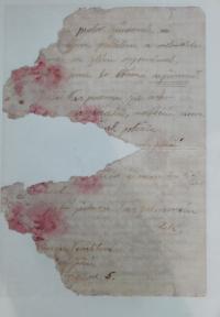 Kopie jednoho z dopisů psaných mezi Vilmou Vaculíkovou a Janem Kubišem, strana 4