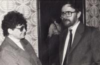 Václav Mezřický s manželkou, 1988