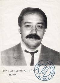 Matěj Šarközi jako kandidát OF do místního zastupitelstva v Písku