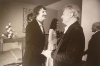 1980 Svatební fotografie, pamětník se svým otcem Františkem Vrbou
