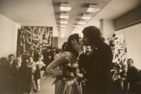 1980 Svatební fotografie, s manželkou Jarkou