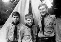 Skautský tábor v Říčanech, rok 1970