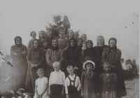 A group of women and children, who survived burning out of Czech Malin