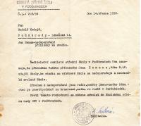 přihláška Jana Zemana na střední školu