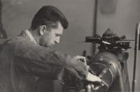 Jaroslav Hrubeš u soustruhu