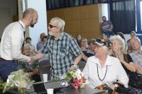 Jaroslav Hrubeš na závěrečné prezentaci Příběhů našich sousedů v Praze 7, květen 2017