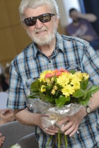 Jaroslav Hrubeš na závěrečné prezentaci Příběhů našich sousedů v Praze 7, květen 2017