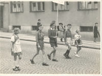 Skautský průvod v Mladé Boleslavi, 40. léta 