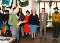 Jiří Král zahajuje skautskou výstavu