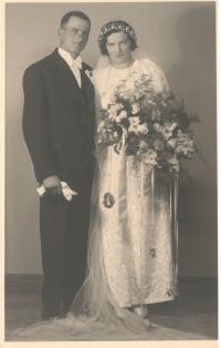 Wedding photograph of her parents