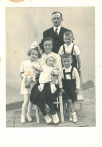 Her family in 1943