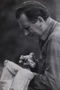 Jaromír collecting beetles, 1969