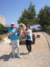 Éva Orsós and her husband, Gábor Hegyesi, 2015