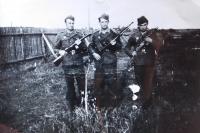 František Motyčka v roce 1946 v jednotce určené k pronásledování banderovců na Moravě