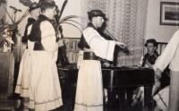 Margita's father Jonáš in the Pol'ana ensemble, 1950s
