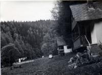Malše, cottages in Kamenný Mlejnec, before 1977